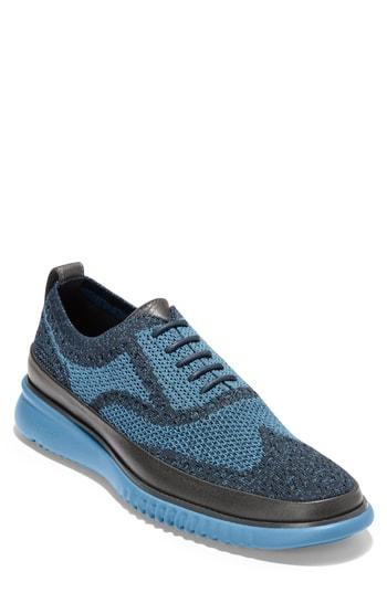 Men's Cole Haan 2.zerogrand Stitchlite Water Resistant Wingtip .5 M - Blue