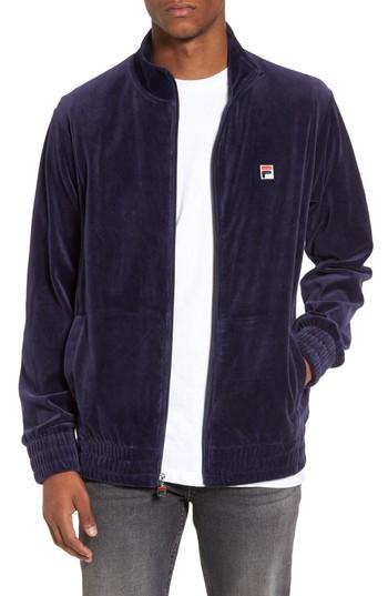 Men's Fila Velour Jacket - Blue