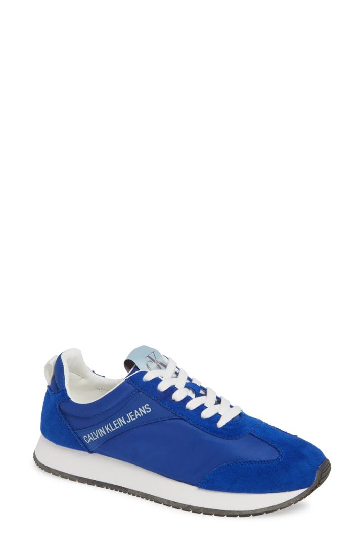 Women's Calvin Klein Jeans Jill Lace-up Sneaker M - Blue