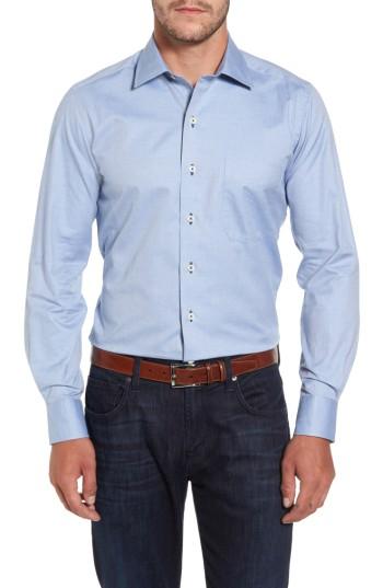Men's David Donahue Jaspe Sport Shirt - Blue