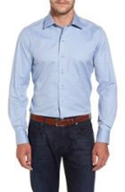 Men's David Donahue Jaspe Sport Shirt - Blue