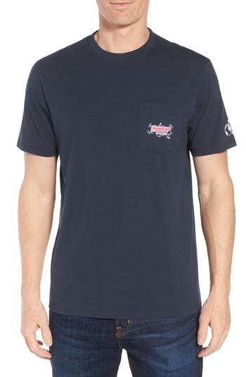 Men's Vineyard Vines X Shark Week(tm) Circling Sharks Pocket T-shirt, Size - Blue