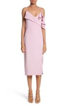 Women's Cushnie Et Ochs Asymmetrical Ruffle Silk Dress