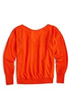 Women's J.crew Dolman Merino Wool V-back Sweater - Orange