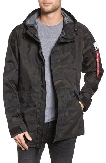 Men's Alpha Industries Torrent Camo Jacket - Black