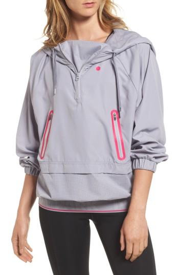 Women's Ivy Park Perforated Panel Jacket - Grey