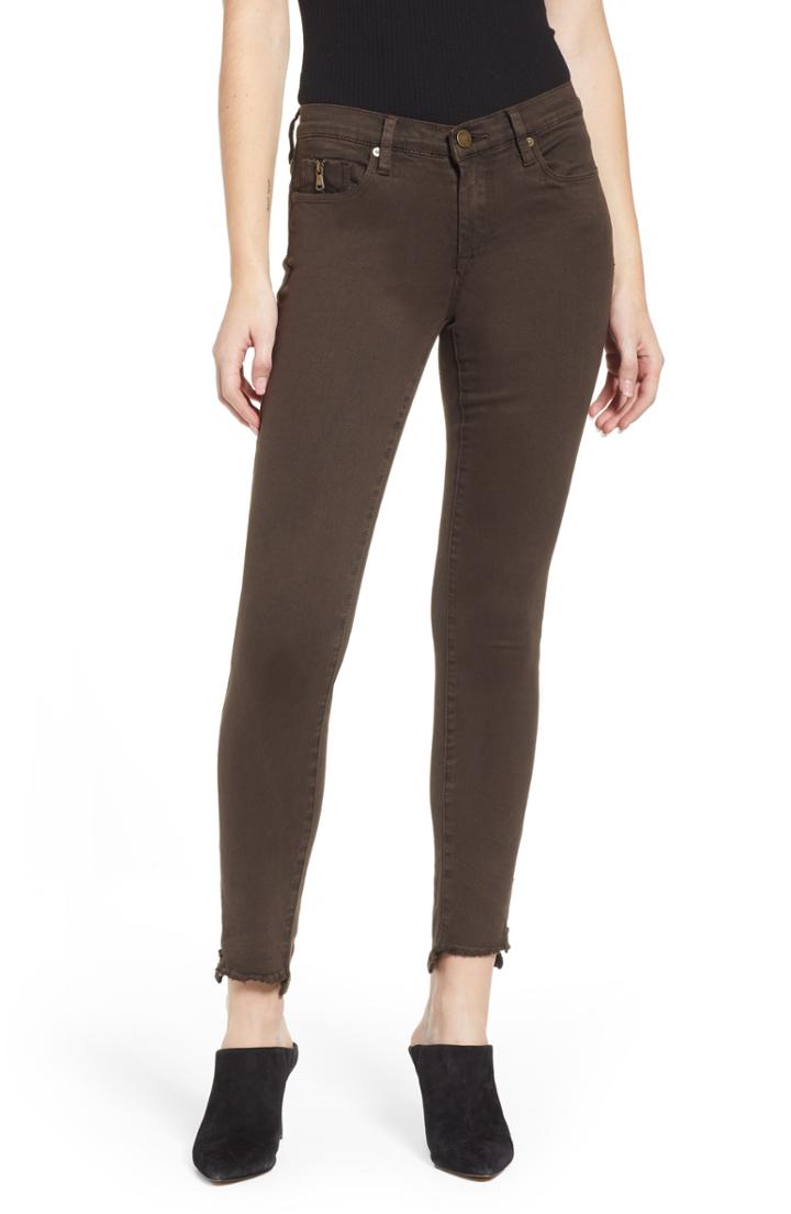 Women's Blanknyc Zip Hem Skinny Jeans - Green