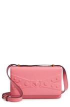 Versace Tribute Embossed Leather Crossbody Bag - Pink