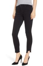 Women's 1822 Denim Raw Cutout Hem Skinny Jeans - Black