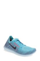 Women's Nike Free Rn Flyknit 2 Running Shoe M - Blue