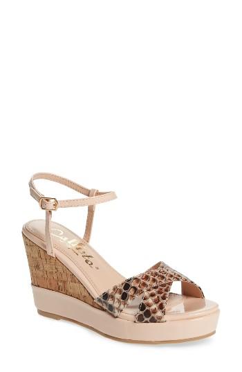 Women's Callisto Lottie Platform Wedge Sandal .5 M - Pink