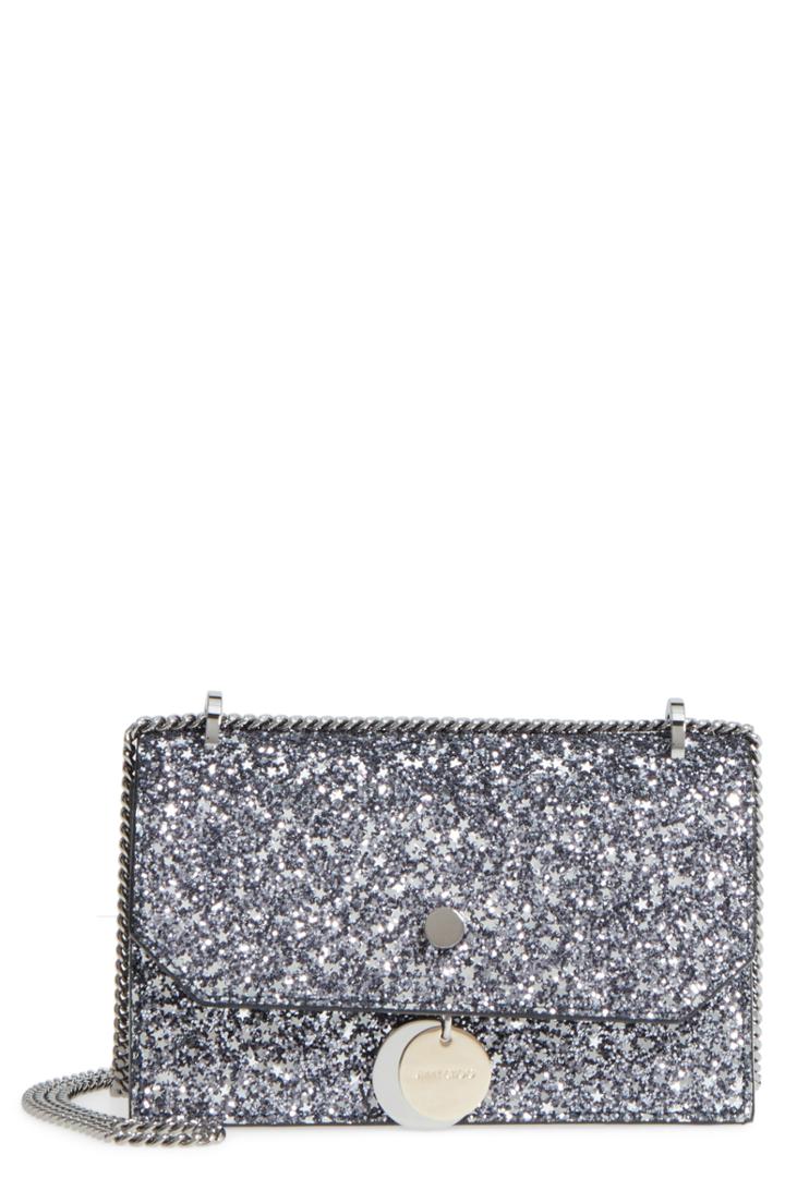 Jimmy Choo Small Finley Star Glitter Shoulder Bag -