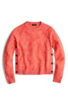 Women's J.crew Brushed Shrunken Lambswool Crewneck Sweater - Orange
