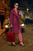 Women's Gucci Gg Velvet Martingale Coat Us / 40 It - Red