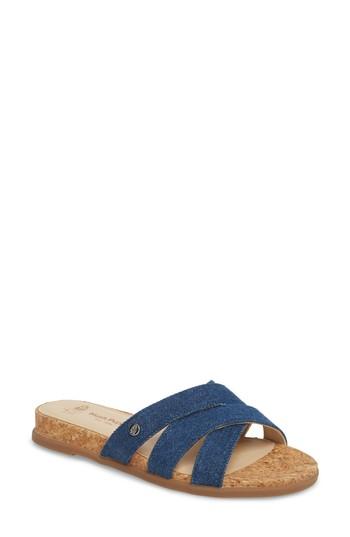 Women's Hush Puppies Dalmatian Slide Sandal .5 M - Blue