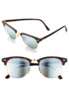 Men's Ray-ban Flash Clubmaster 51mm Sunglasses - Tortoise/ Silver Mirror
