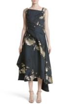 Women's Rubin Singer Jacquard Draped Asymmetrical Dress - Blue