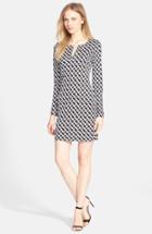 Women's Diane Von Furstenberg 'reina' Silk Shift Dress - Black