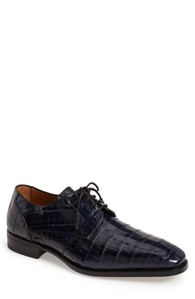 Men's Mezlan 'orazio' Crocodile Plain Toe Derby M - Blue