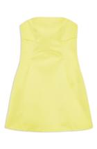 Women's Topshop Bonded Crepe Minidress Us (fits Like 16-18) - Yellow