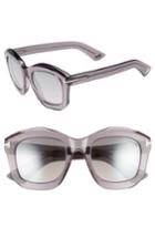 Women's Tom Ford Julia 50mm Gradient Square Sunglasses - Grey Acetate/ Palladium