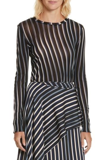 Women's Diane Von Furstenberg Fitted Print Top, Size - Black