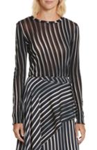 Women's Diane Von Furstenberg Fitted Print Top, Size - Black