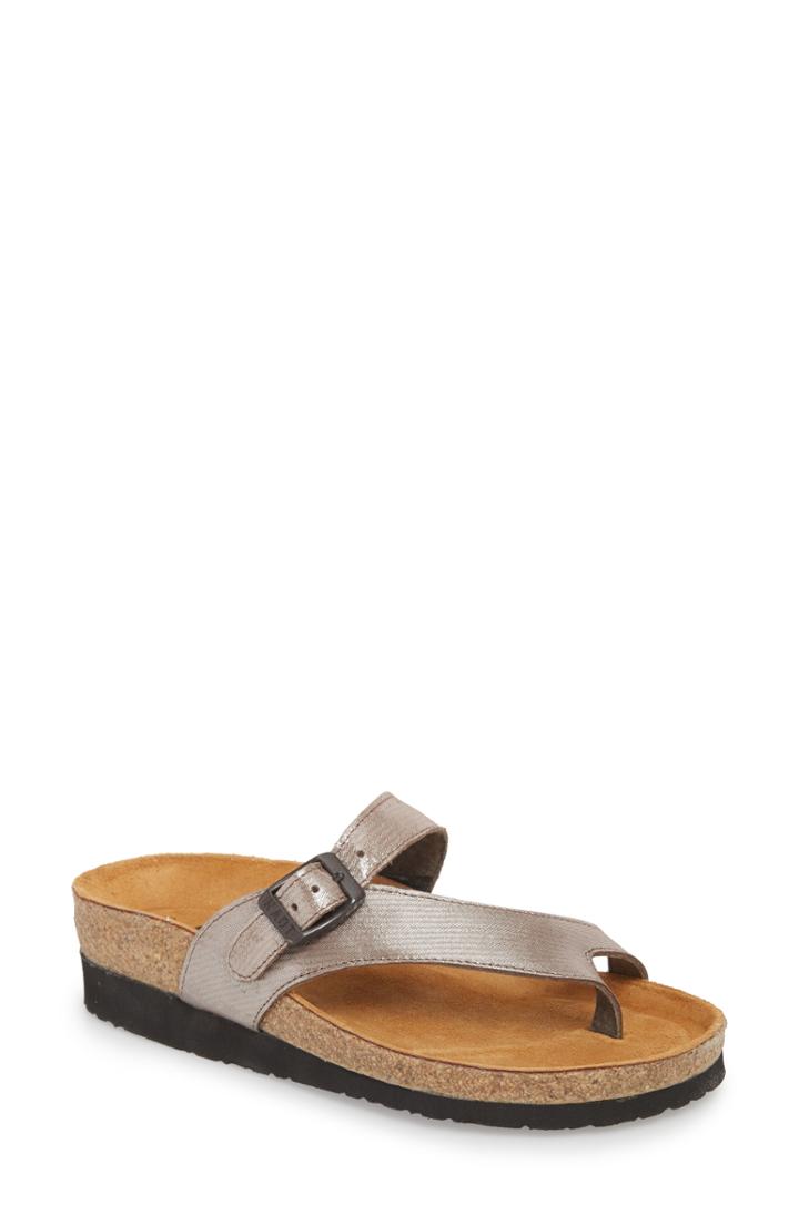 Women's Naot 'tahoe' Sandal Us / 37eu - Metallic