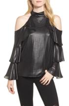 Women's Parker Kris Cold Shoulder Silk Blouse - Black