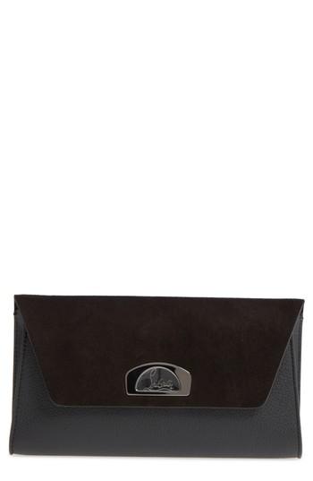 Christian Louboutin Vero Dodat Velour Suede & Leather Clutch -