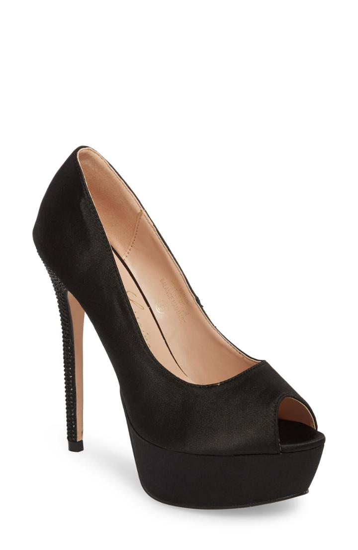 Women's Lauren Lorraine Peep Toe Platform Pump
