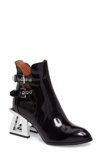 Women's Jeffrey Campbell Edmund Cage Heel Bootie M - Black