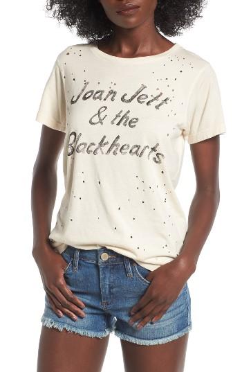 Women's Daydreamer Joan Jett & The Blackhearts Ripped Tee - Ivory