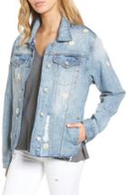 Women's Rails Loretta Daisy Applique Denim Jacket - Blue