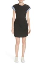 Women's Derek Lam 10 Crosby Short Sleeve A-line Dress - Black