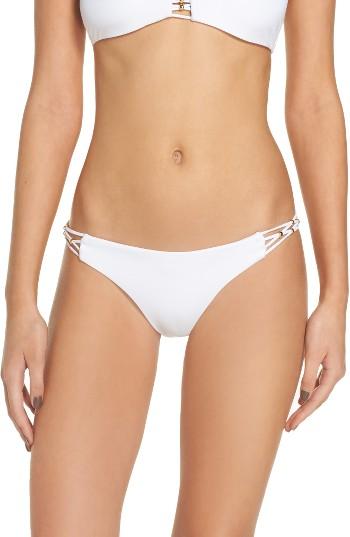 Women's Pilyq Braided Sides Bikini Bottoms - White