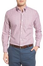 Men's Peter Millar Regular Fit Crisp Pane Sport Shirt - Red