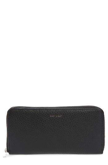 Women's Matt & Nat Zip Around Faux Leather Wallet - Black