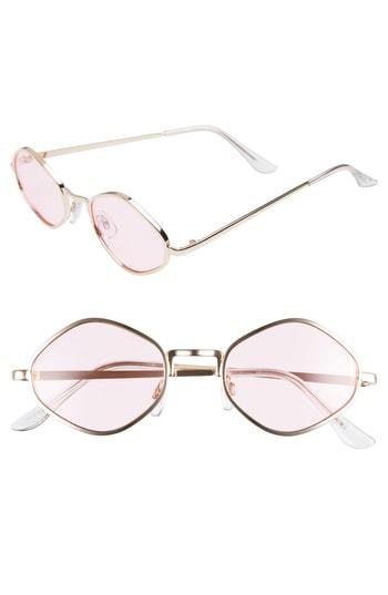 Women's Bp. 48mm Small Geo Sunglasses - Gold Pink