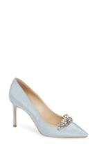 Women's Jimmy Choo Romy Crystal Embellished Pump .5us / 39.5eu - Blue