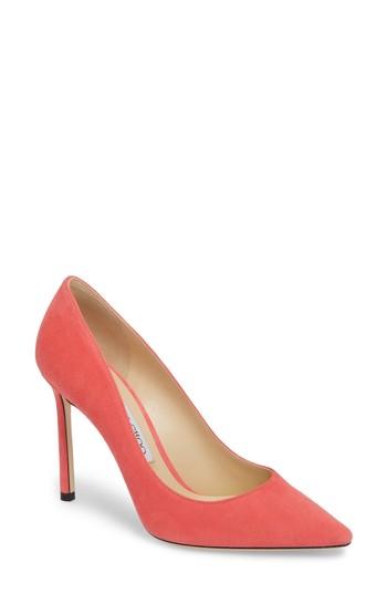 Women's Jimmy Choo 'romy' Pointy Toe Pump .5us / 39.5eu - Black
