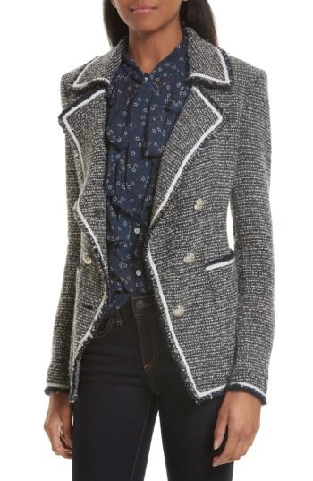 Women's Veronica Beard Carroll Tweed Blazer - Brown