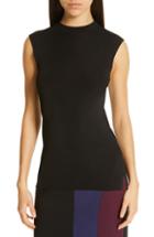 Women's Boss Ribbed Mock Neck Tank - Black