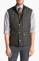 Men's Barbour 'lowerdale' Trim Fit Quilted Vest, Size - Black