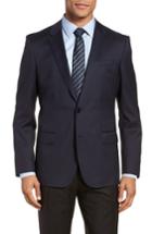Men's Boss Hayes Trim Fit Solid Wool Sport Coat R - Blue