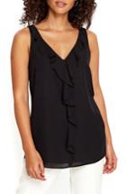 Women's Wallis V-neck Ruffle Tank Top Us / 10 Uk - Black