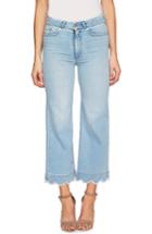 Women's Cece Scalloped Non-stretch Denim Jeans - Blue