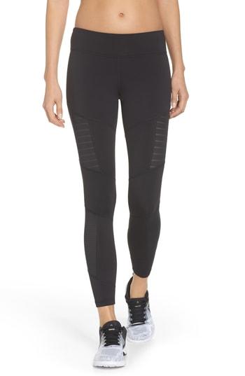 Women's Reebok Mesh Leggings, Size - Black