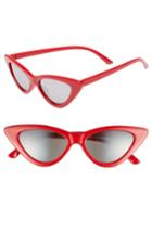 Women's Bp. 62mm Cat Eye Sunglasses - Red/ Silver