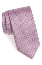Men's Canali Floral Medallion Silk Tie, Size - Pink